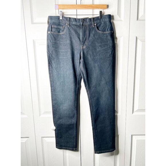 Everlane Uniform The Slim High Stretch Indigo Denim Jeans Men's Size 33 x 30 NWT